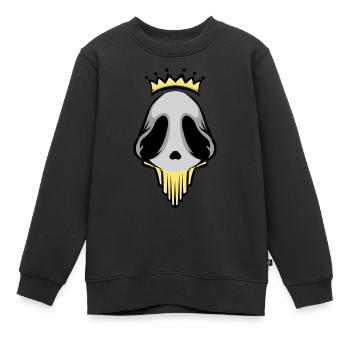 Alienkönig Logo - Kinder Premium Organic Sweatshirt - Schwarz - Vorne - AI Model Kid Female (0cm)