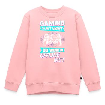 Gaming Online Statt Offline Controller Spieler Gam - Kinder Premium Organic Sweatshirt - Rosa - Vorne - AI Model Kid Female (0cm)