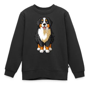 Gentle Bernese Mountain Dog Art on Toaster - Kids Premium Organic Sweatshirt - black - Front - AI Model Kid Female (0cm)
