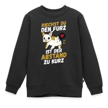 Riechst Du Den Furz Ist Der Abstand Zu Kurz - Kinder Premium Organic Sweatshirt - Schwarz - Vorne - AI Model Kid Female (0cm)