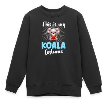 Koala Koala Ours - Sweat Premium enfant bio - noir - Devant - AI Model Kid Female (0cm)