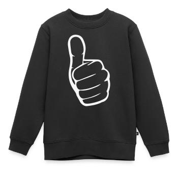 comme main - Sweat Premium enfant bio - noir - Devant - AI Model Kid Female (0cm)