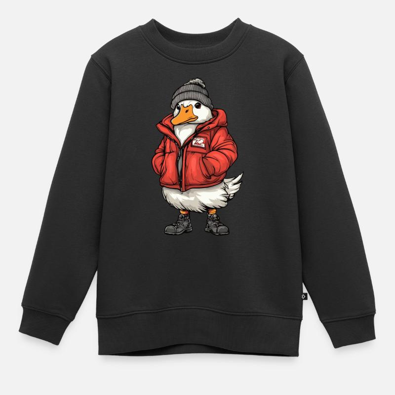 Oie Mode Hiver - Sweat Premium enfant bio - noir