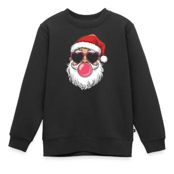 Cool Santa Weihnachten Trendy Lustig - Kinder Premium Organic Sweatshirt - Schwarz - Vorne - AI Model Kid Female (0cm)