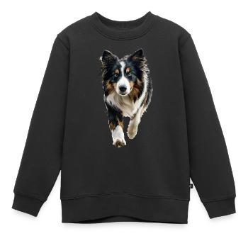 Collie - Kinder Premium Organic Sweatshirt - Schwarz - Vorne - AI Model Kid Female (0cm)