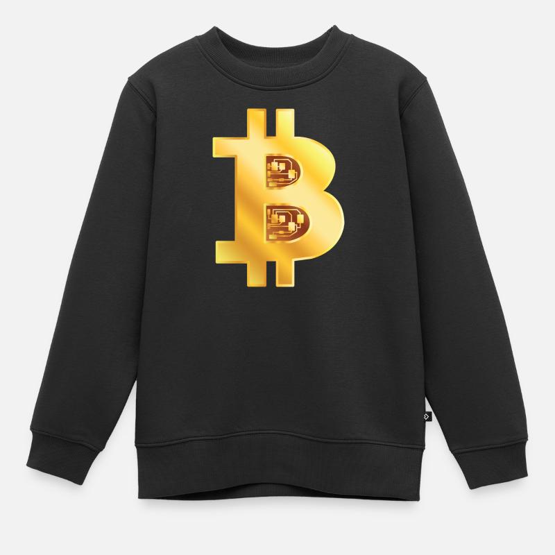 Bitcoin Gold - Kinder Premium Organic Sweatshirt - Schwarz