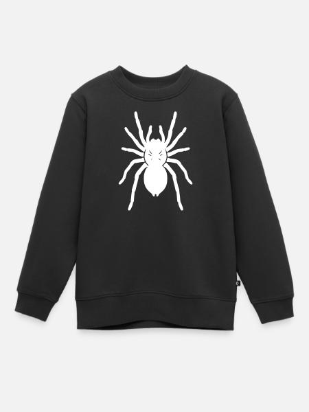 Vogelspinne Tarantula Realistisch Vektor - Kinder Premium Organic Sweatshirt - Schwarz
