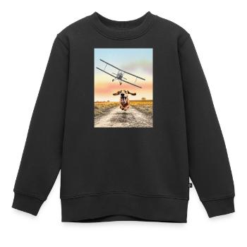 Nord-nord-ouest - Sweat Premium enfant bio - noir - Devant - AI Model Kid Female (0cm)