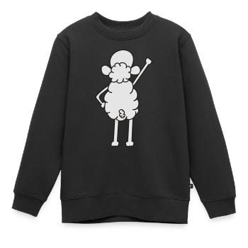 schaf von hinten stehend - Kinder Premium Organic Sweatshirt - Schwarz - Vorne - AI Model Kid Female (0cm)