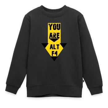 Zeig was du denkst - Kinder Premium Organic Sweatshirt - Schwarz - Vorne - AI Model Kid Female (0cm)