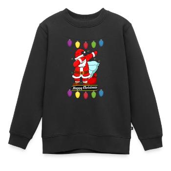 Fête de Noël Claus Joyeux Noël T-shirt - Sweat Premium enfant bio - noir - Devant - AI Model Kid Female (0cm)