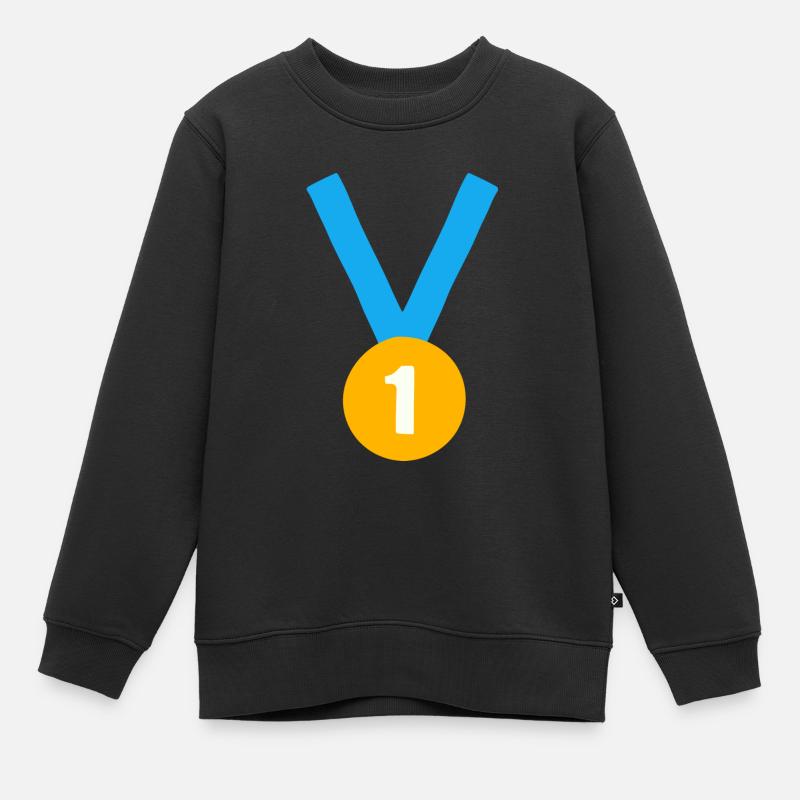 No.1 - Kinder Premium Organic Sweatshirt - Schwarz