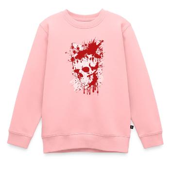 Éclabousser le crâne sanglant - Sweat Premium enfant bio - rose - Devant - AI Model Kid Female (0cm)
