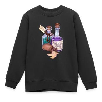 Alchemie Weisheit Tränke Esoterik Geschenk Magie - Kinder Premium Organic Sweatshirt - Schwarz - Vorne - AI Model Kid Female (0cm)