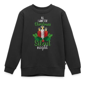 Arbre de Noël d’hiver Rennes - Sweat Premium enfant bio - noir - Devant - AI Model Kid Female (0cm)
