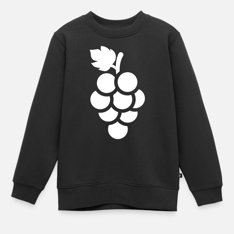 weintrauben - Kinder Premium Organic Sweatshirt - Schwarz