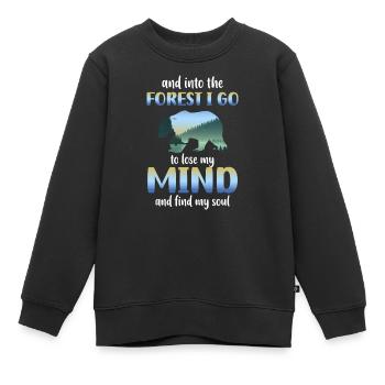 Natur Erholung Hirsch - Kinder Premium Organic Sweatshirt - Schwarz - Vorne - AI Model Kid Female (0cm)