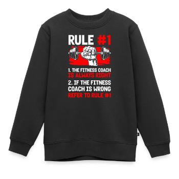 Fitness Muskelaufbau Bodybuilder - Kinder Premium Organic Sweatshirt - Schwarz - Vorne - AI Model Kid Female (0cm)