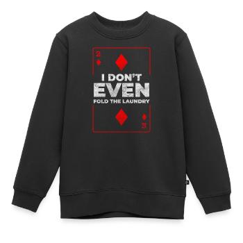 Kartenspiel Glücksspiel Blackjack All In - Kinder Premium Organic Sweatshirt - Schwarz - Vorne - AI Model Kid Female (0cm)