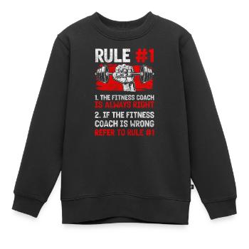 Trainer Fitnessstudio Pumpen Bankdrücken - Kinder Premium Organic Sweatshirt - Schwarz - Vorne - AI Model Kid Female (0cm)
