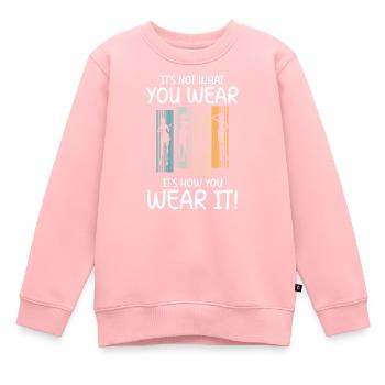 Fashion Lovers Individual Lifestyle Trendsetters - Kids Premium Organic Sweatshirt - rose - Front - AI Model Kid Female (0cm)