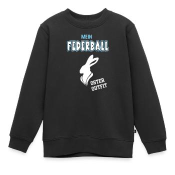 Federball Oster Outfit Ostergeschenk Federballer - Kinder Premium Organic Sweatshirt - Schwarz - Vorne - AI Model Kid Female (0cm)