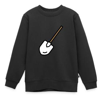 Godet outil jardinage - Sweat Premium enfant bio - noir - Devant - AI Model Kid Female (0cm)