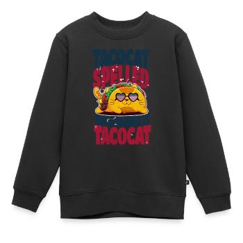Taco - Kinder Premium Organic Sweatshirt - Schwarz - Vorne - AI Model Kid Female (0cm)