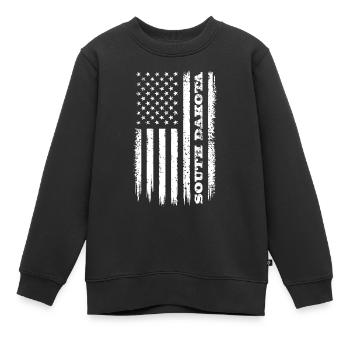 Drapeau des États-Unis Dakota du Sud Cadeau de l’État - Sweat Premium enfant bio - noir - Devant - AI Model Kid Female (0cm)