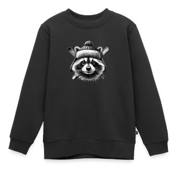 Skifahrer "Sepp" - Kinder Premium Organic Sweatshirt - Schwarz - Vorne - AI Model Kid Female (0cm)