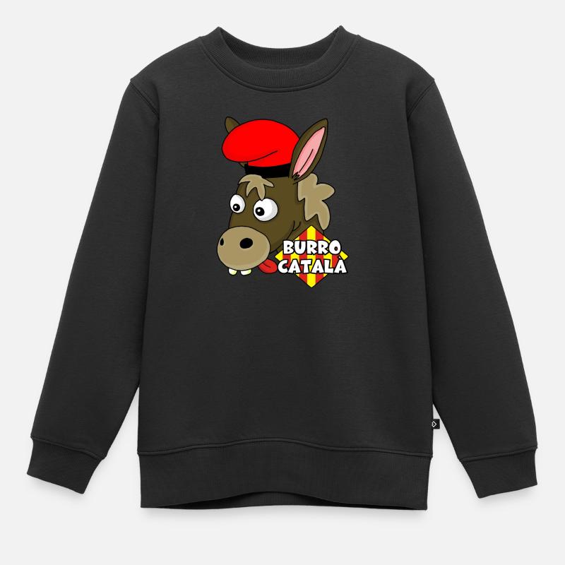 Donkey Catala - Sweat Premium enfant bio - noir
