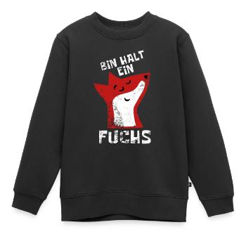Bin halt ein Fuchs - schlau und clever - Kinder Premium Organic Sweatshirt - Schwarz - Vorne - AI Model Kid Female (0cm)