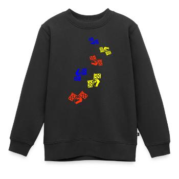 Rennfahrer helm - Kinder Premium Organic Sweatshirt - Schwarz - Vorne - AI Model Kid Female (0cm)