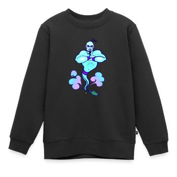 Bottle spirit - Kids Premium Organic Sweatshirt - black - Front - AI Model Kid Female (0cm)