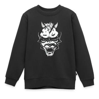 devil - Kids Premium Organic Sweatshirt - black - Front - AI Model Kid Female (0cm)