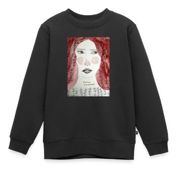 Träume von einem kleinen Träumer - Kinder Premium Organic Sweatshirt - Schwarz - Vorne - AI Model Kid Female (0cm)