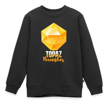 Pierres précieuses - Sweat Premium enfant bio - noir - Devant - AI Model Kid Female (0cm)