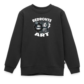 Bedrohte Art - Verbrennungsmotor Auto Design - Kinder Premium Organic Sweatshirt - Schwarz - Vorne - AI Model Kid Female (0cm)