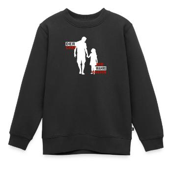 Der Chef die wahre Chefin Papa & Tochter - Kinder Premium Organic Sweatshirt - Schwarz - Vorne - AI Model Kid Female (0cm)