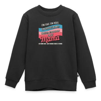 Da ist Mama – Heldin im Reimchaos - Kinder Premium Organic Sweatshirt - Schwarz - Vorne - AI Model Kid Female (0cm)