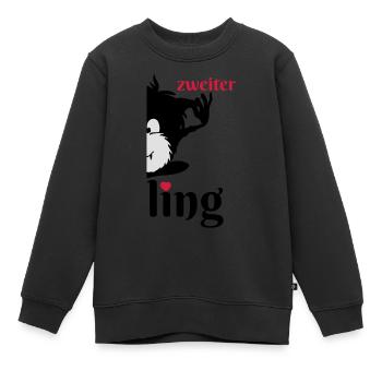 Monster Smuffel zweiter Zwilling geteilt - Kinder Premium Organic Sweatshirt - Schwarz - Vorne - AI Model Kid Female (0cm)
