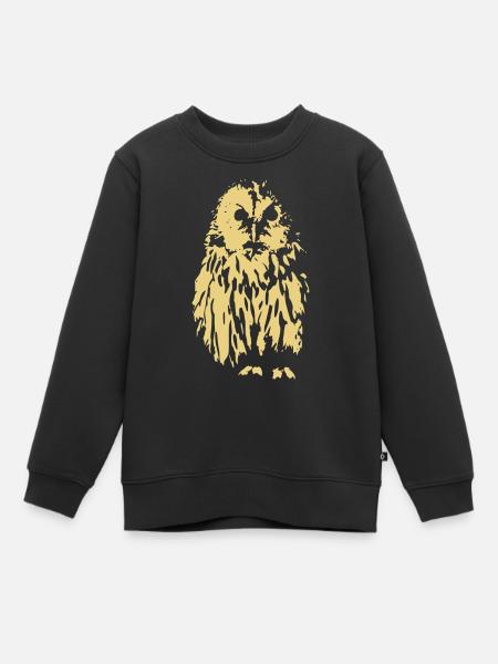 Schneeeule, Vektor - Kinder Premium Organic Sweatshirt - Schwarz