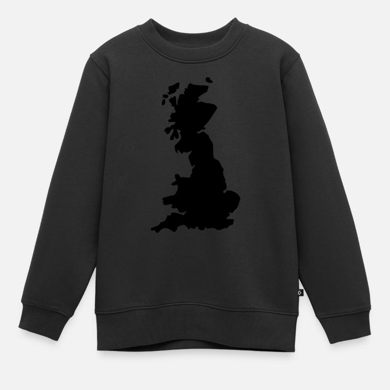 england england map countries1 - Kids Premium Organic Sweatshirt - black