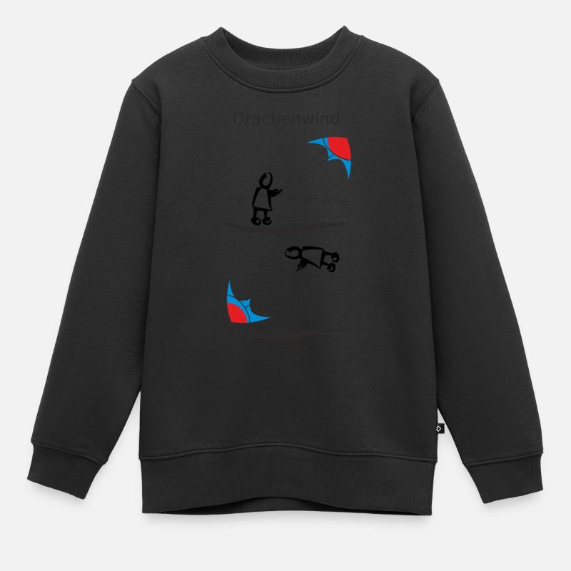 Drachenwind - Kinder Premium Organic Sweatshirt - Schwarz