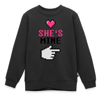 She's Mine 8-Bit - Kinder Premium Organic Sweatshirt - Schwarz - Vorne - AI Model Kid Female (0cm)