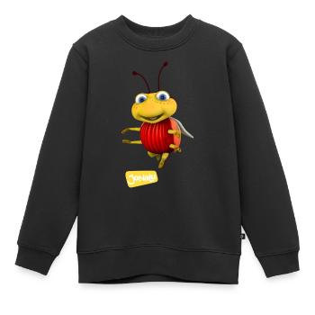 JoNaLu Marienkäfer Lu - Kinder Premium Organic Sweatshirt - Schwarz - Vorne - AI Model Kid Female (0cm)