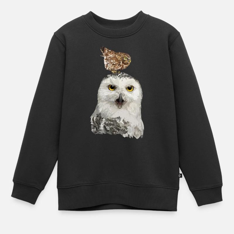 Rapaces nocturnes - Sweat Premium enfant bio - noir