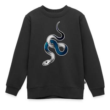 Kosmose schlange - Kinder Premium Organic Sweatshirt - Schwarz - Vorne - AI Model Kid Female (0cm)