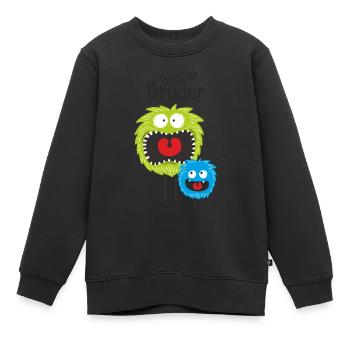 Großer Bruder Monster - Kinder Premium Organic Sweatshirt - Schwarz - Vorne - AI Model Kid Female (0cm)