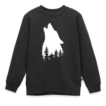 Der Mond ist meine Sonne - Kinder Premium Organic Sweatshirt - Schwarz - Vorne - AI Model Kid Female (0cm)